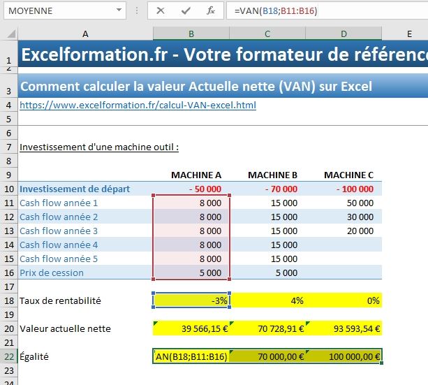 Excel formation - VAN - 07