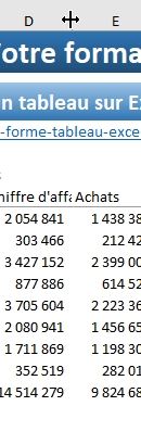 Excel formation - Comment mettre en forme un tableau - 16