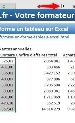 Excel formation - Comment mettre en forme un tableau - 17