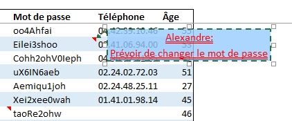 Excel formation - Créer des commentaires de pro - 20