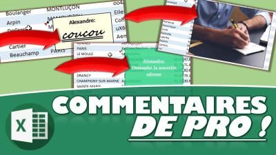 Comment créer des commentaires de pro sur Excel