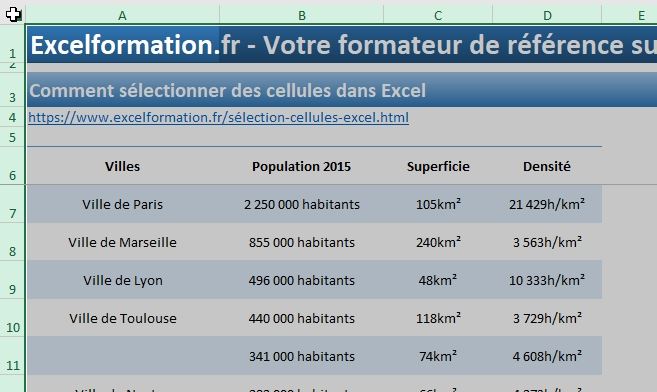 Excel formation - sélectioonner-cellules-excel - 16