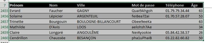 Excel formation - supprimer ligne - 03