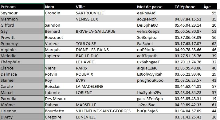 Excel formation - supprimer ligne - 05