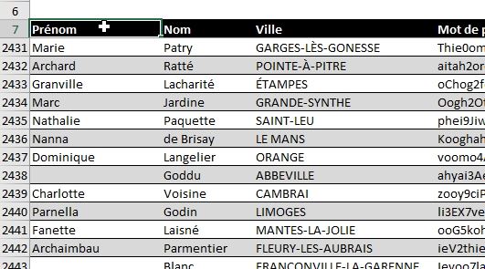 Excel formation - supprimer ligne - 12