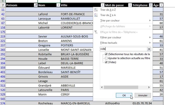 Excel formation - supprimer ligne - 19