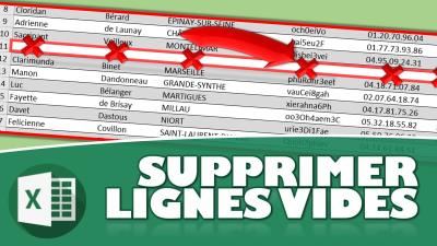 Comment supprimer les lignes vides ou avec des cellules vides d’un tableau sur Excel