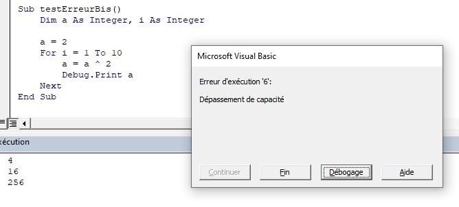 Excel formation - VBA29 Les erreurs de VBA 2 - 03