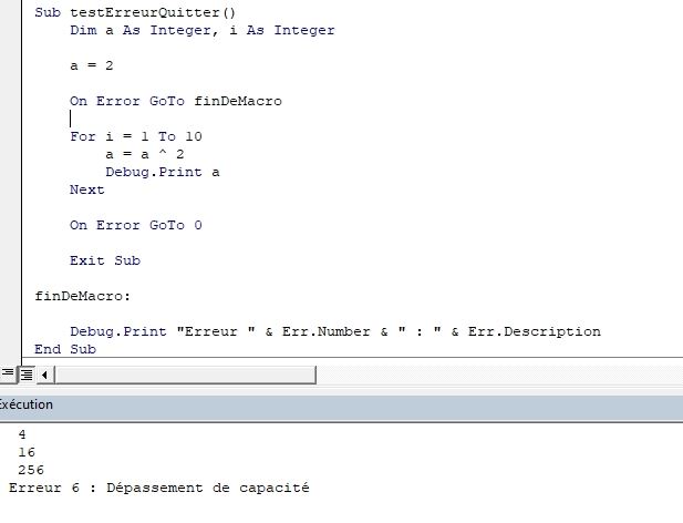 Excel formation - VBA29 Les erreurs de VBA 2 - 08