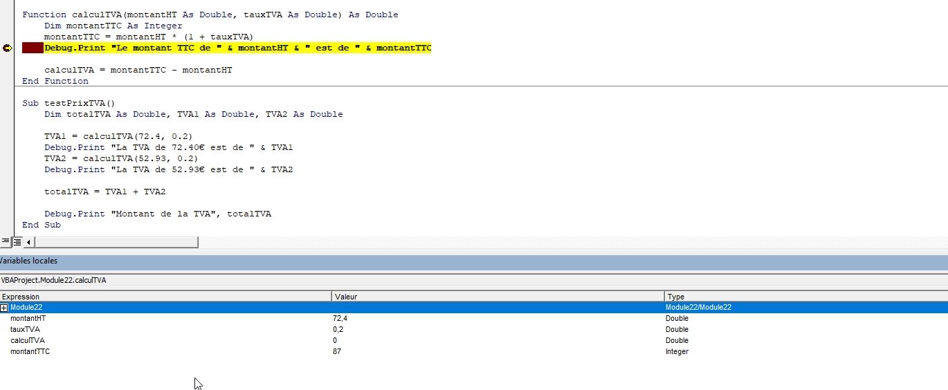 Excel formation - VBA29 Les erreurs de VBA 3 - 19