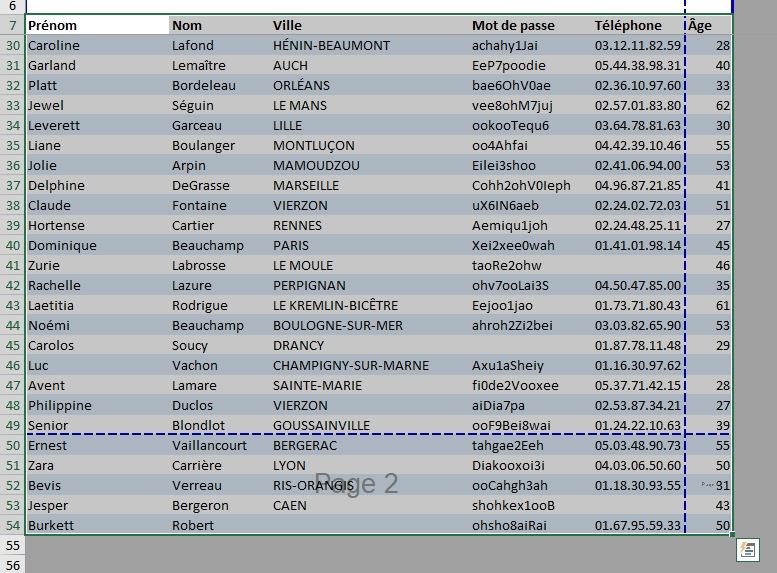 Excel formation - Comment créer une zone d'impression dynamique - 06
