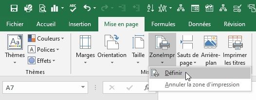 Excel formation - Comment créer une zone d'impression dynamique - 07