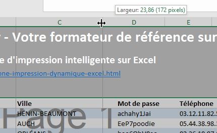 Excel formation - Comment créer une zone d'impression dynamique - 10