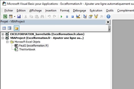 Excel formation - Ajouter ligne automatiquement - 03