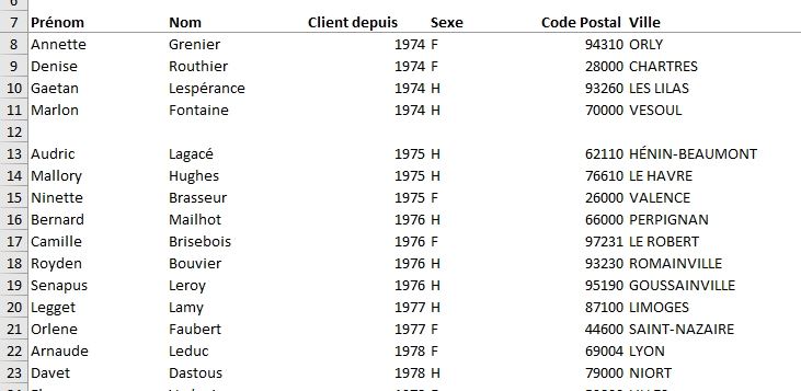 Excel formation - Ajouter ligne automatiquement - 07