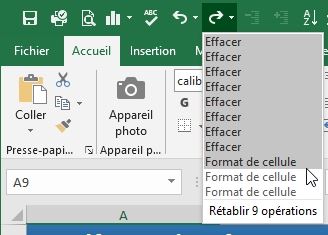 Excel formation - annuler des bêtises - 10