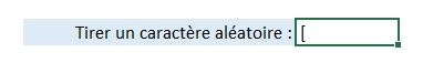 Excel formation - Tirer une lettre aléatoire - La fonction CAR - 08