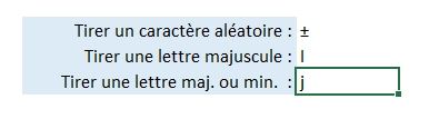 Excel formation - Tirer une lettre aléatoire - La fonction CAR - 12