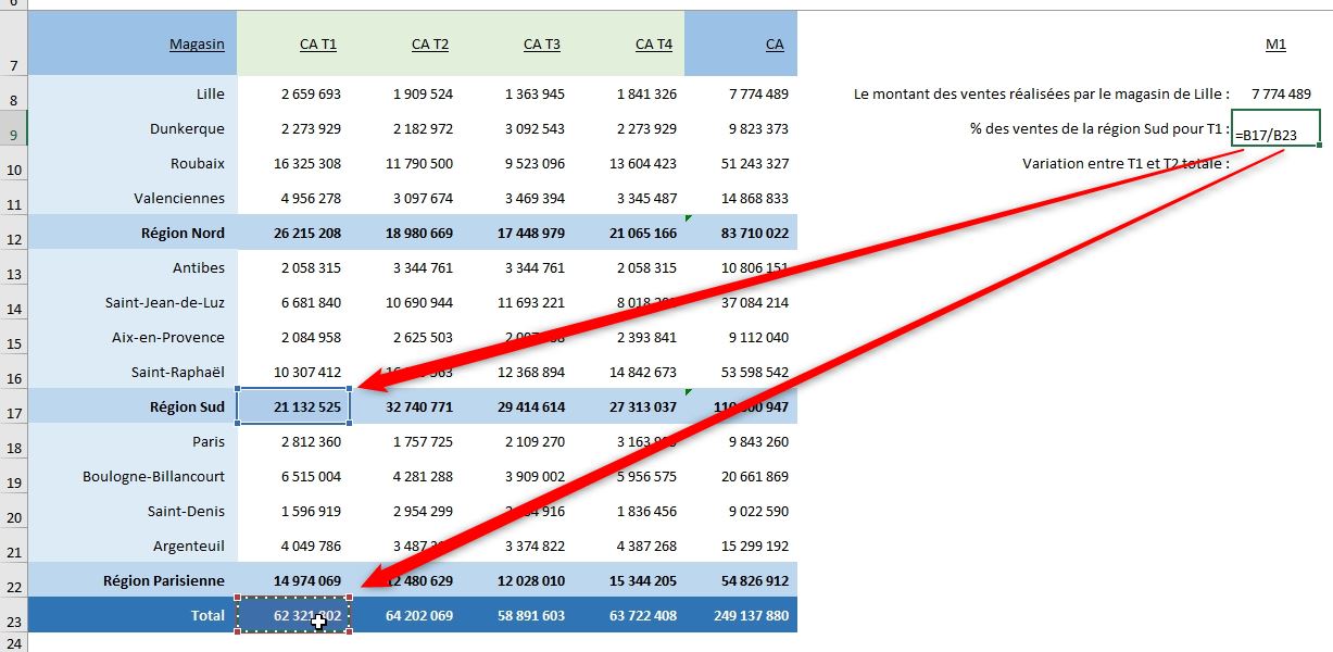 Excel formation - nommer cellules automatiquement - 03