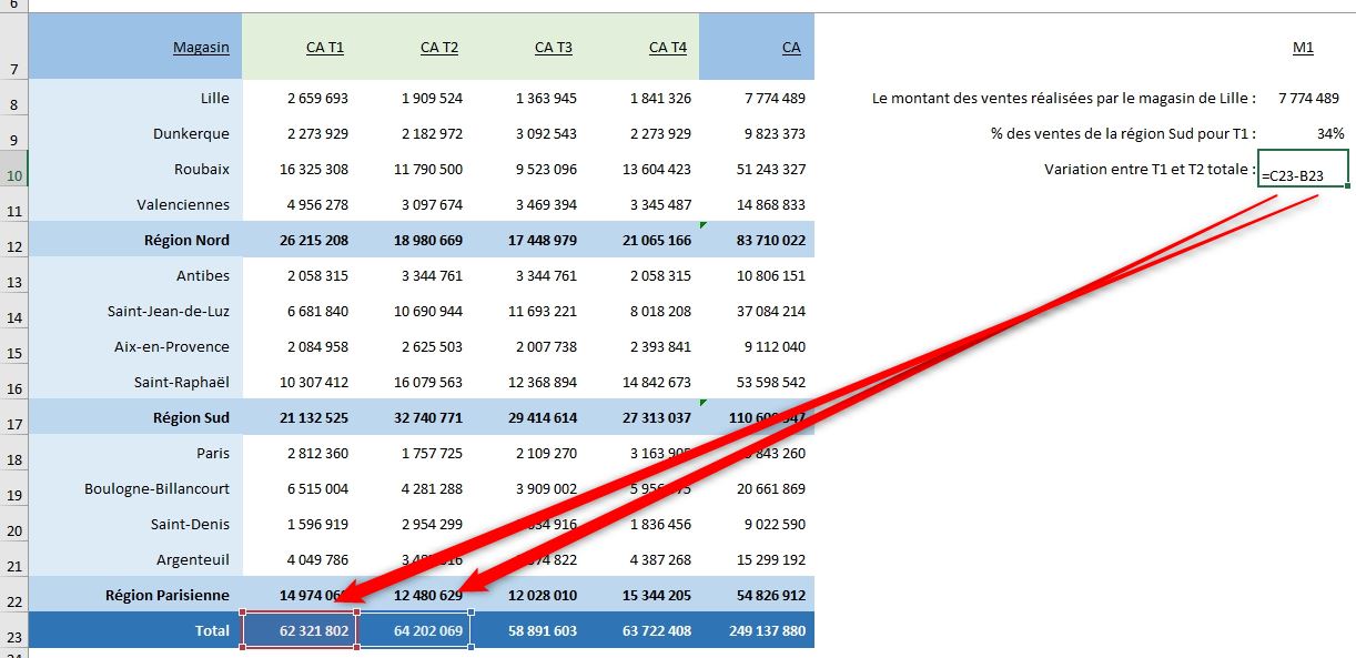 Excel formation - nommer cellules automatiquement - 04