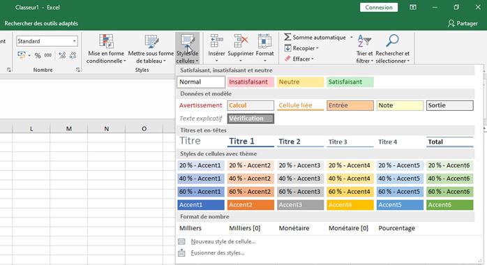 Excel formation - Utiliser les styles d'Excel - 20