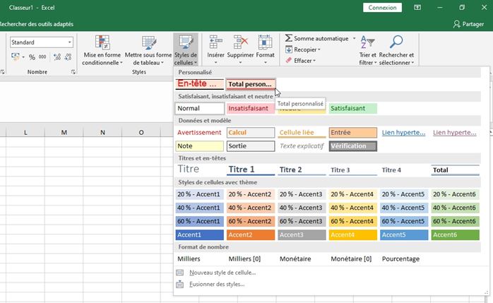 Excel formation - Utiliser les styles d'Excel - 22