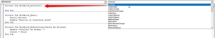 Excel formation - VBA31 les évènements - 09