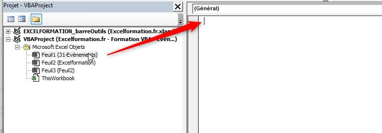 Excel formation - VBA31 les évènements - 11