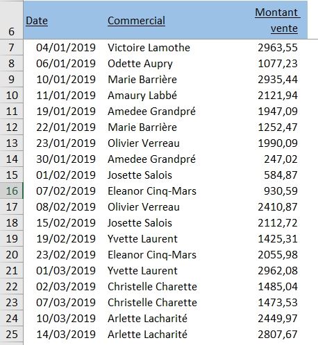 Excel formation - Compter les valeurs uniques - 02