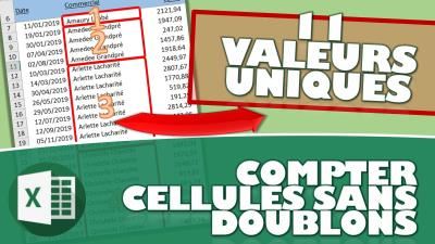 Comment compter les valeurs uniques (dénombrement sans doublon) sur Excel
