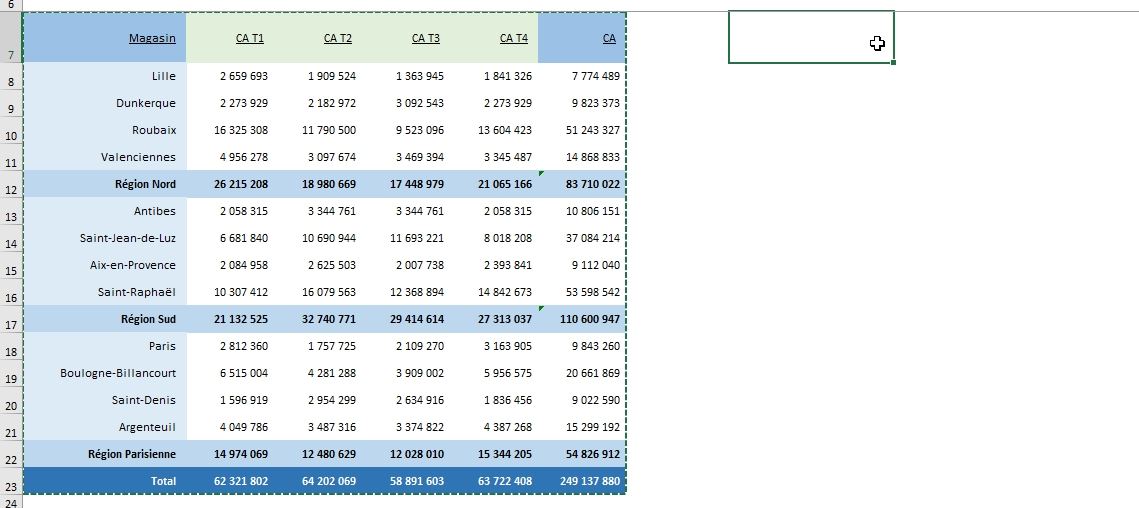 Excel formation - les options de collages avancées - 06