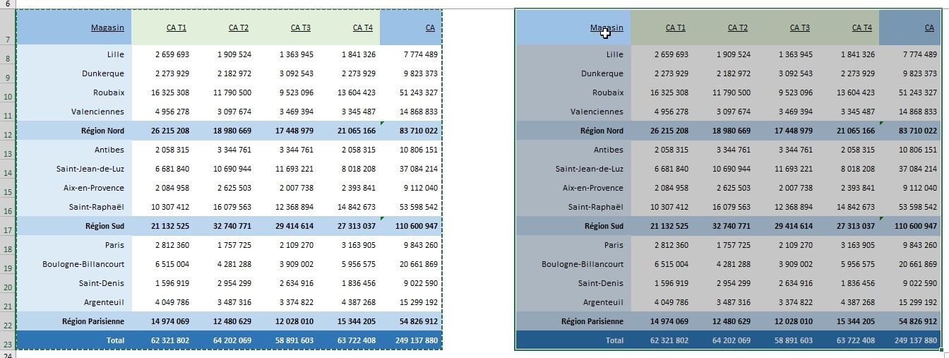 Excel formation - les options de collages avancées - 07