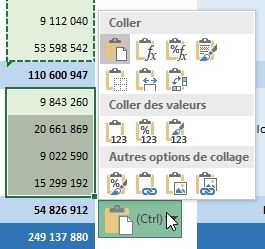 Excel formation - les options de collages avancées - 31