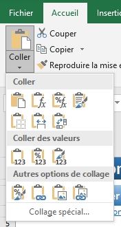 Excel formation - les options de collages avancées - 38