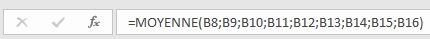 Excel formation - calcul de moyenne - 07