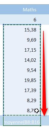 Excel formation - calcul de moyenne - 08