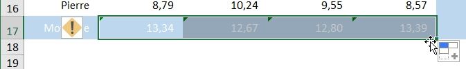 Excel formation - calcul de moyenne - 11