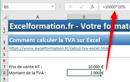 Excel formation - Calcul de TVA sur Excel - 01