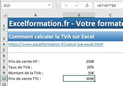 Excel formation - Calcul de TVA sur Excel - 05