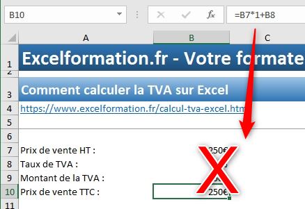 Excel formation - Calcul de TVA sur Excel - 07