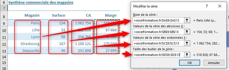 Excel formation - graphique bulle - 34