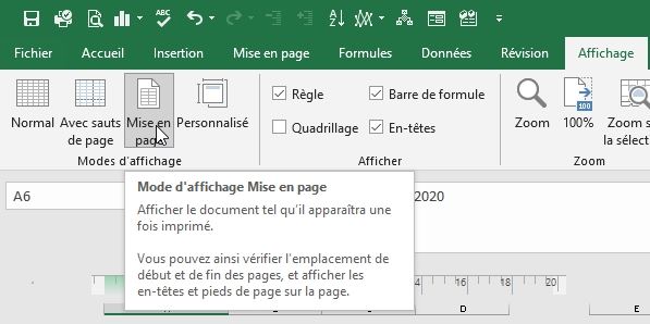 Excel formation - imprimer les feuilles de calcul - 18