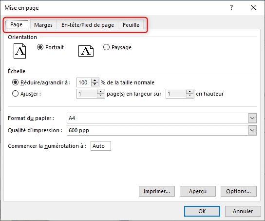 Excel formation - imprimer les feuilles de calcul - 26