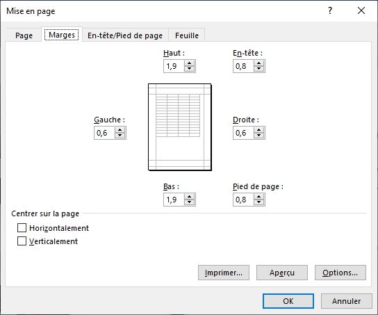 Excel formation - imprimer les feuilles de calcul - 28