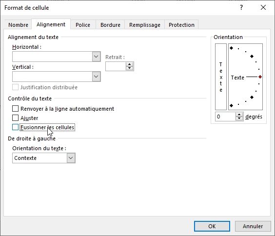 Excel formation - remplir cellules vides - 10