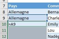 Excel formation - remplir cellules vides - 17