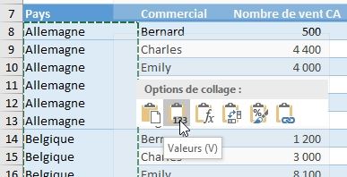 Excel formation - remplir cellules vides - 20