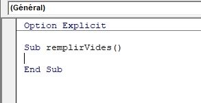 Excel formation - remplir cellules vides - 27