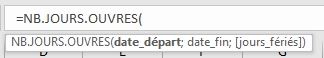 Excel formation - calculer jours ouvrés - 10