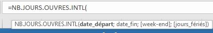 Excel formation - calculer jours ouvrés - 17